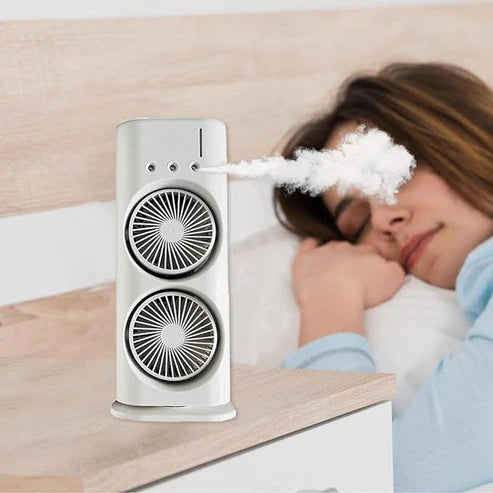 💨 Double Ended Spray Fan – Dual Cooling Power with Mist & Breeze!
