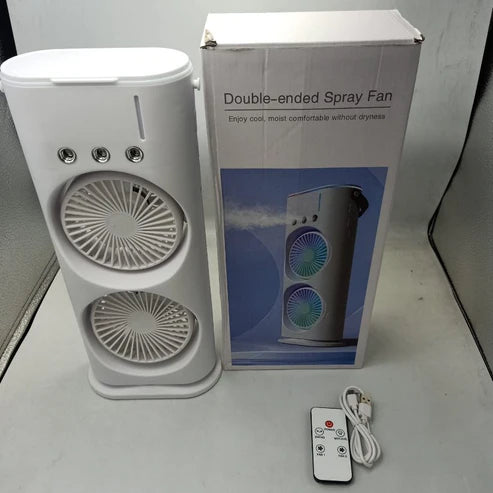 💨 Double Ended Spray Fan – Dual Cooling Power with Mist & Breeze!